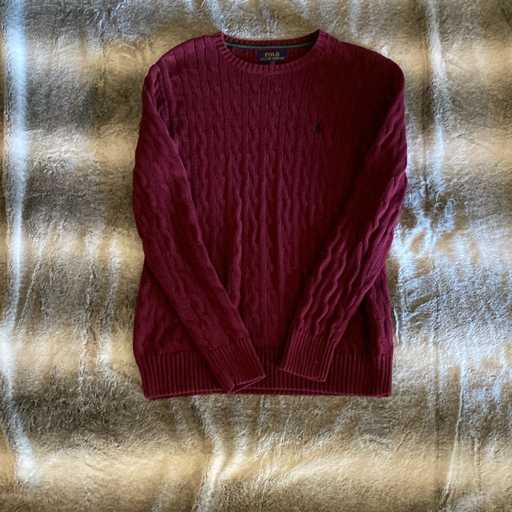 POLO RALPH LAUREN maroon sweater